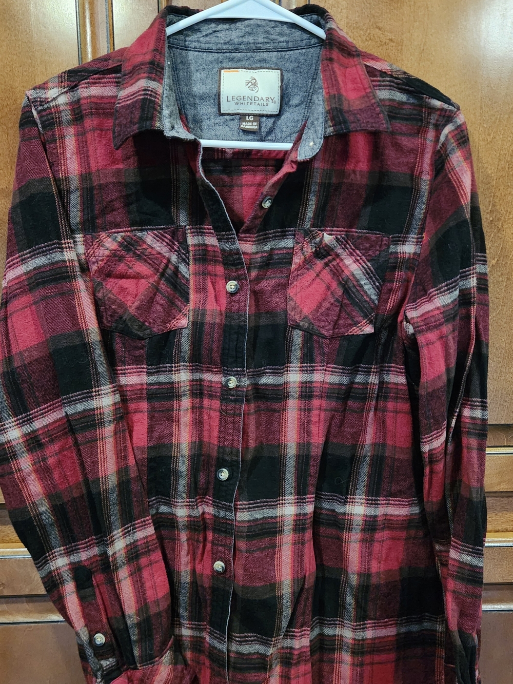 Legendary Whitetails Red & Black Plaid Flannel